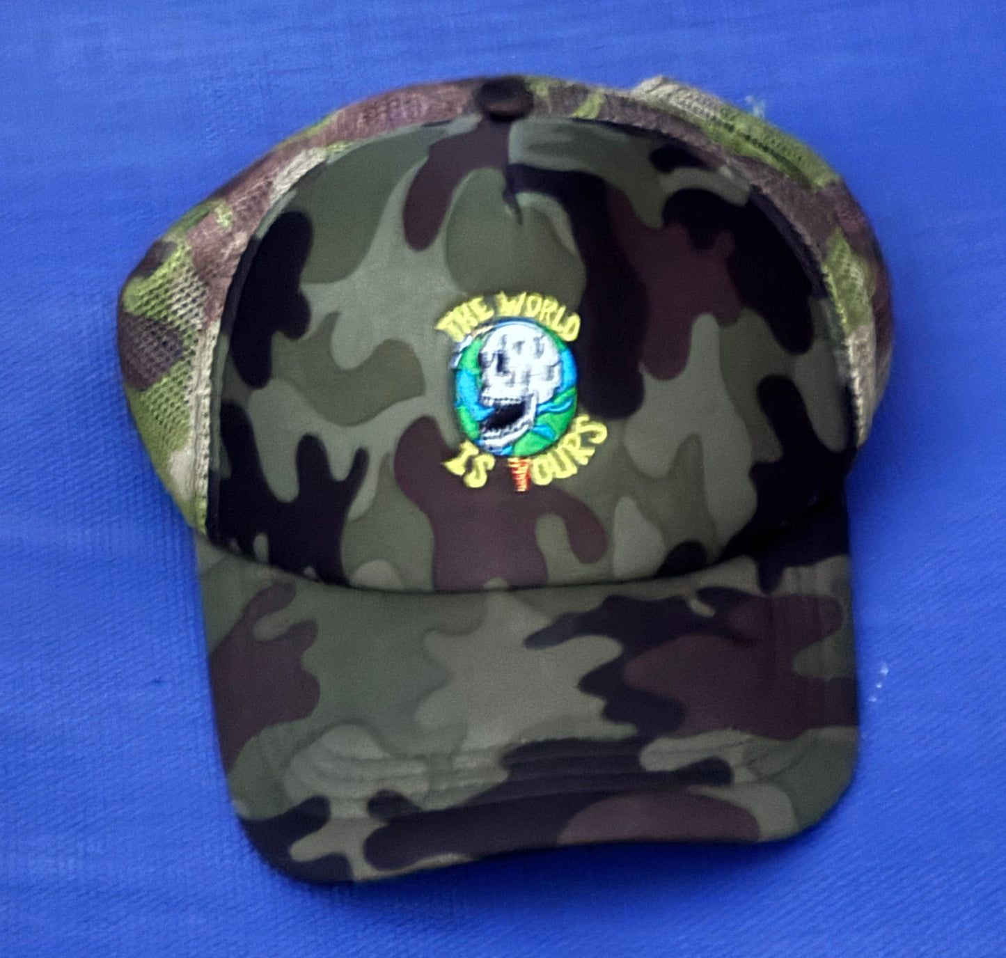 The World Is Ours Camo Trucker Hat