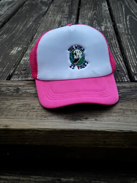 The World Is Ours Pink/White Trucker Hat