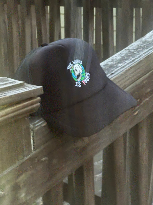 The World Is Ours Black Trucker Hat