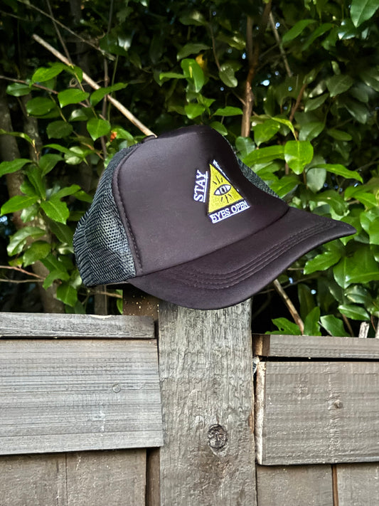 Stay Focused Black Trucker Hat
